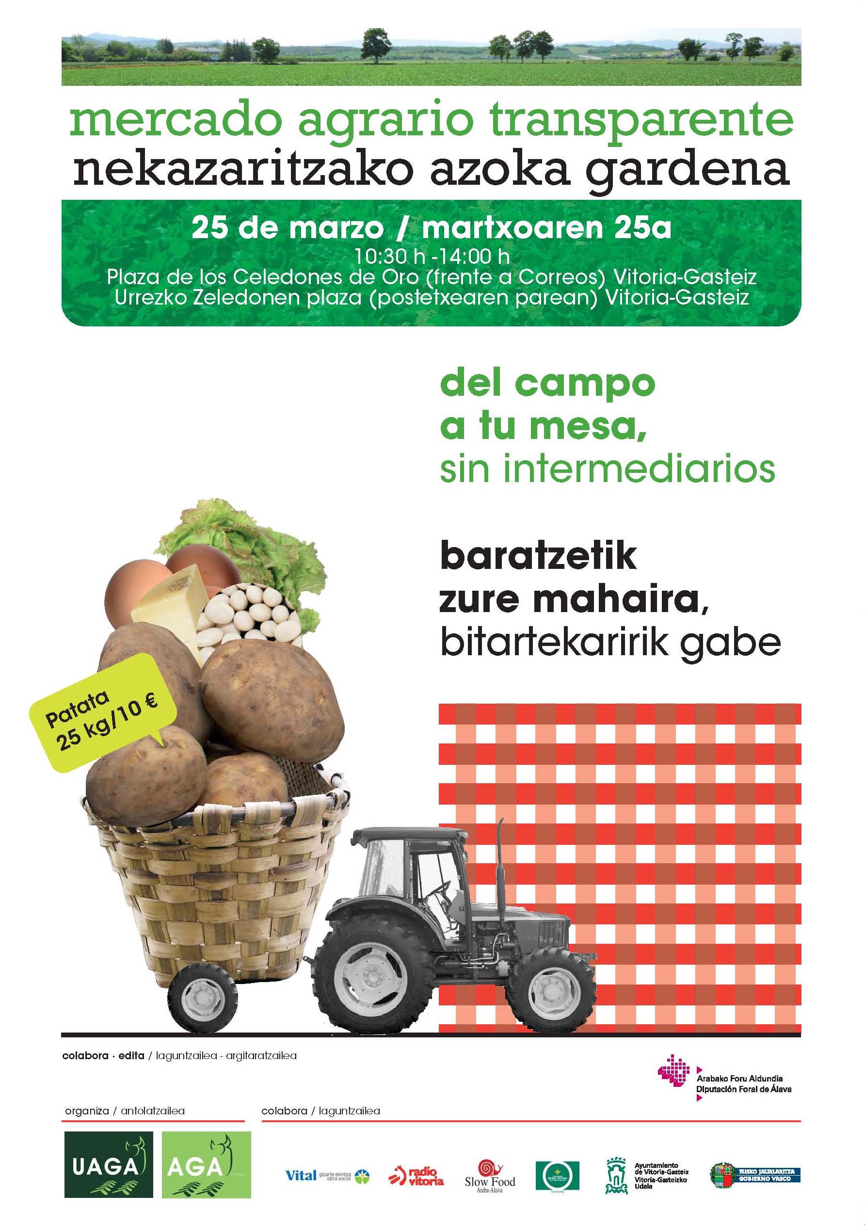 Cartel XV Mercado Agrario transparente