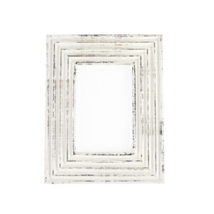 marco de fotos de madera blanco