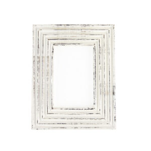 marco de fotos de madera blanco