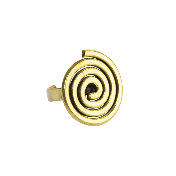 anillo dorado espiral