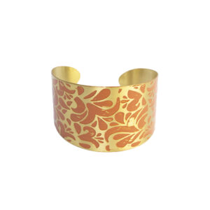 brazalete dorado hojas