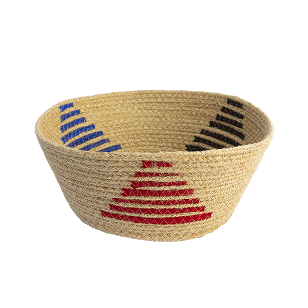 cesta artesana tricolor